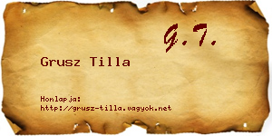 Grusz Tilla névjegykártya